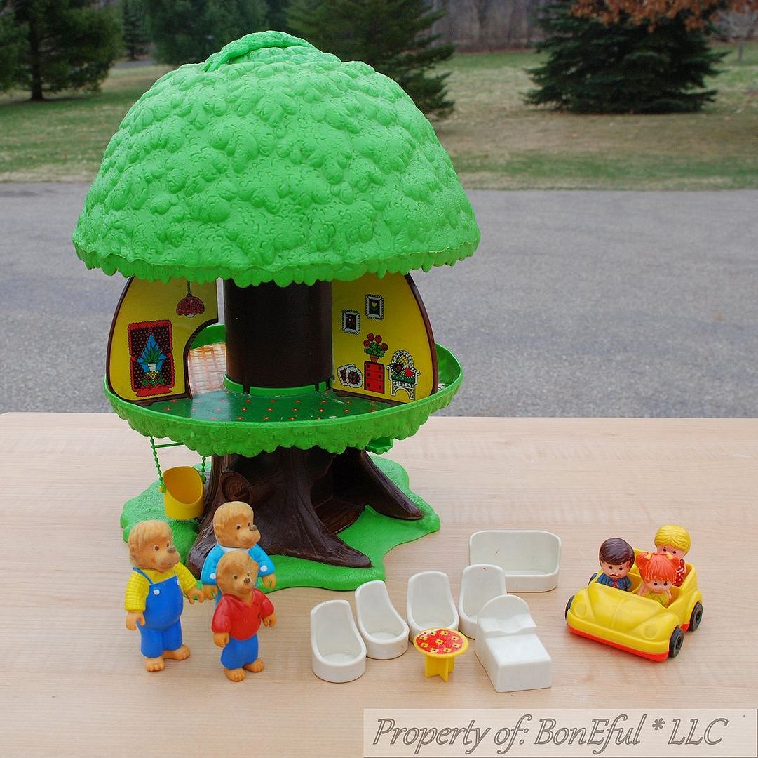 BonEful VTG FISHER PRICE Antique KENNER TREE HOUSE Berenstain Bear Kid